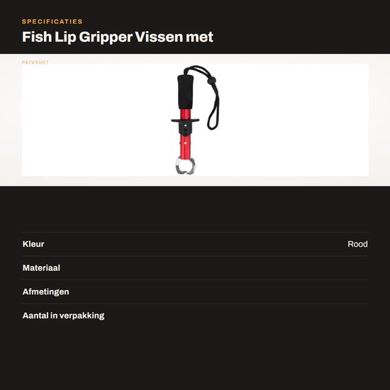 Dailygoods - Fish Lip Gripper - Vissen met één hand - Antioxidatie en corrosiebestendig - Rood - Fish grip holder - Ideaal voor buitenvissen - Roestvr van Dailygoods — afbeelding 4