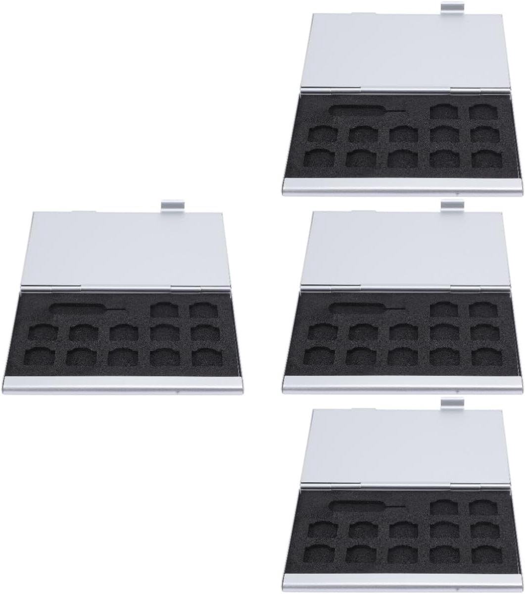 Kaarthouder SIM & SD - Geheugenkaart Organizer - Reizen Opslag - Aluminium Robuust - 9 x 6 x 1 cm