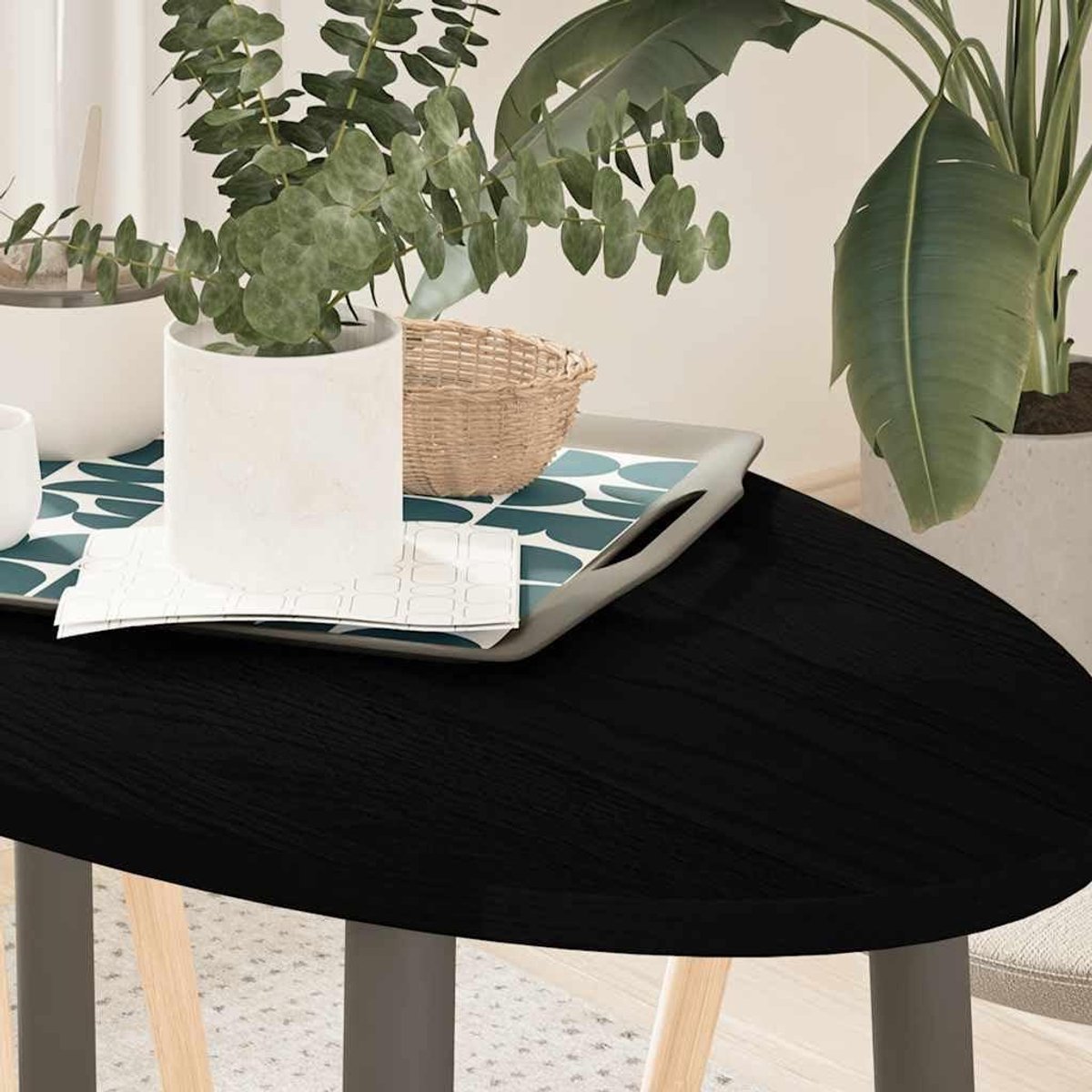 Houten tafelblad - Eiken blad - Tafel opknappen - Massief eikenhout - 100x50 cm - Donkerbruin