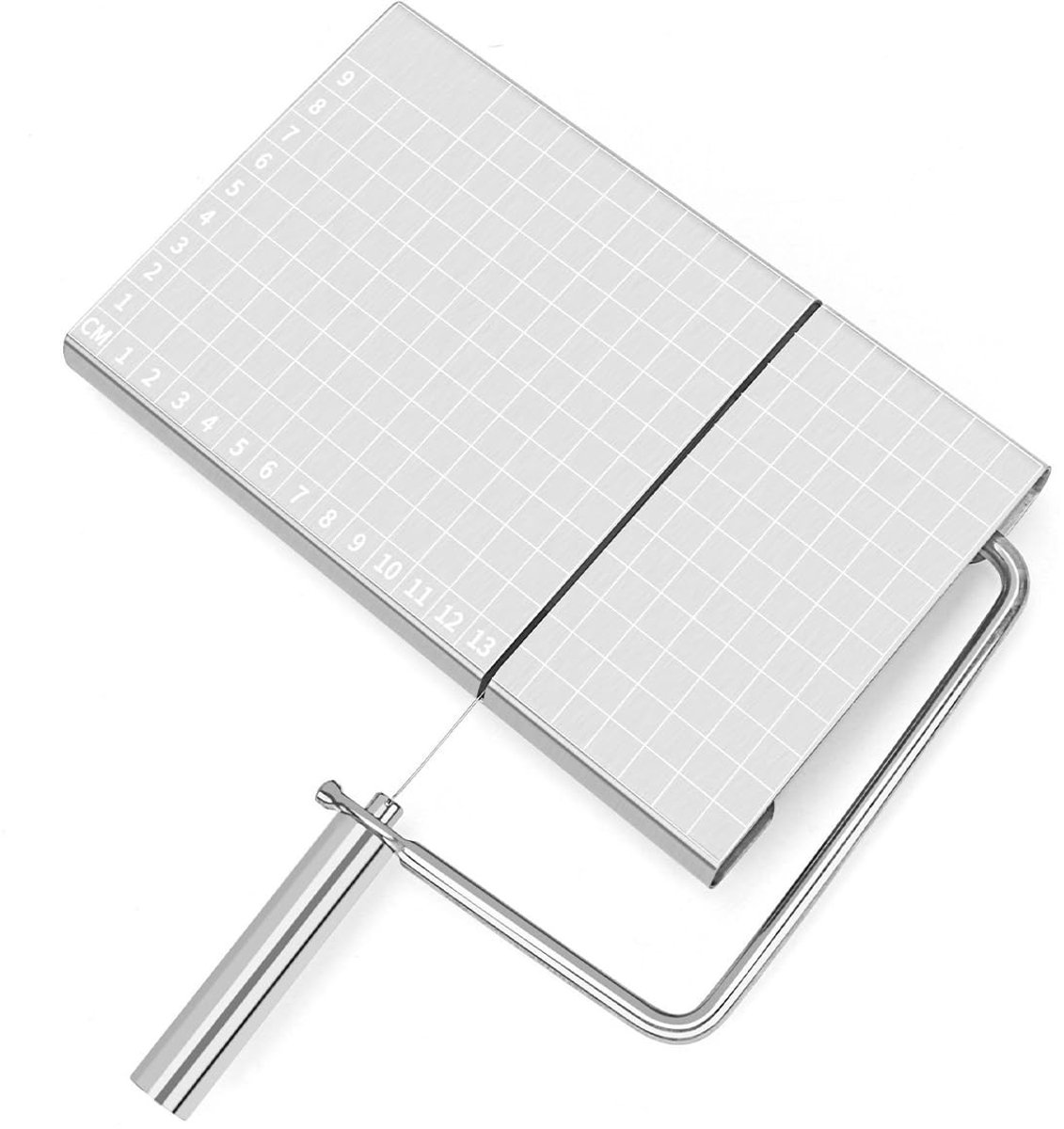 Dailygoods- Kaassnijder roestvrij staal - Kaassnijder met draad - Kaassnijder met mes - Antislip voetjes - Geschikt voor zacht voedsel - 480g gewicht - Kaasmes