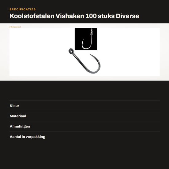 Dailygoods- Vishaken 100 Stuks - Koolstofstalen Vishaken - Met Ogen - Met Weerhaak - Cirkelvishaken - Plastic Doos - Haak van Dailygoods — afbeelding 5