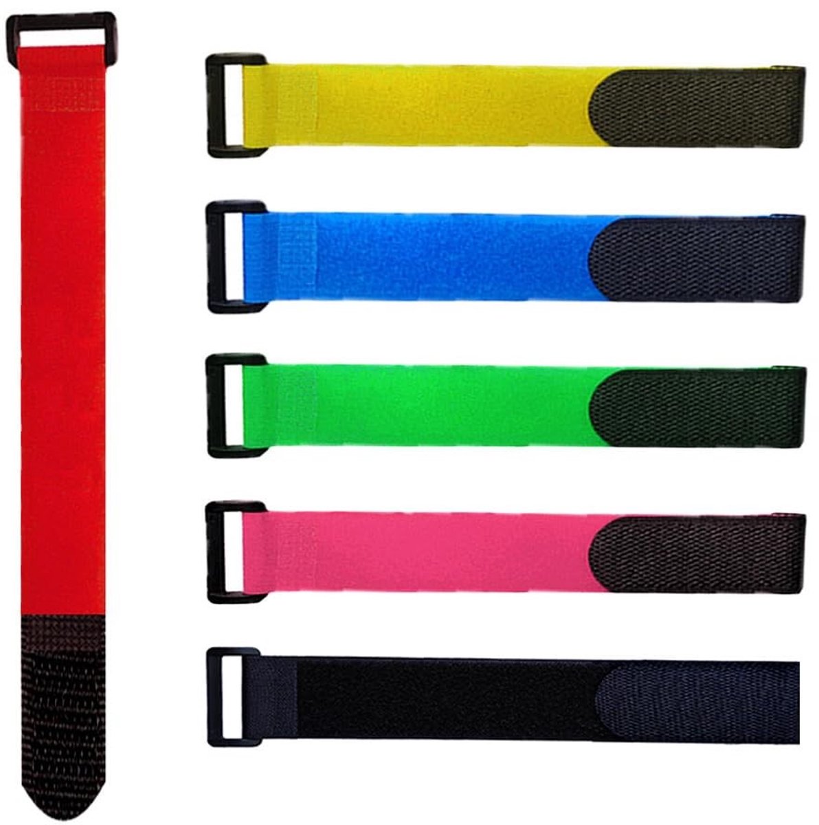 Dailygoods- Kabelbinders Herbruikbaar 30 Stuks - Nylon Kabelbinders - Verstelbare Kabelbinders - Multifunctionele Kabelbinders - Diverse Kleuren - 30 x 2 cm - Kabelbindersset