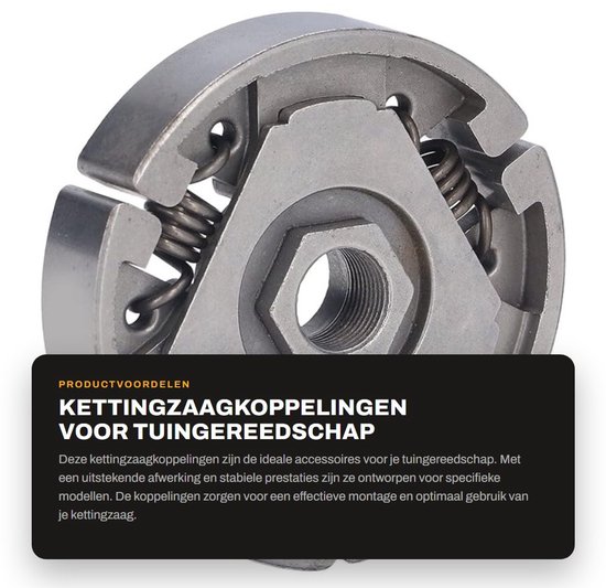 Dailygoods- Kettingzaagkoppelingen Professioneel - Tandwielkoppelingen - Stabiele Prestaties - Perfecte Accessoires - IJzer - Diameter 7 cm - Kettingzaagonderdelen van Dailygoods — afbeelding 5