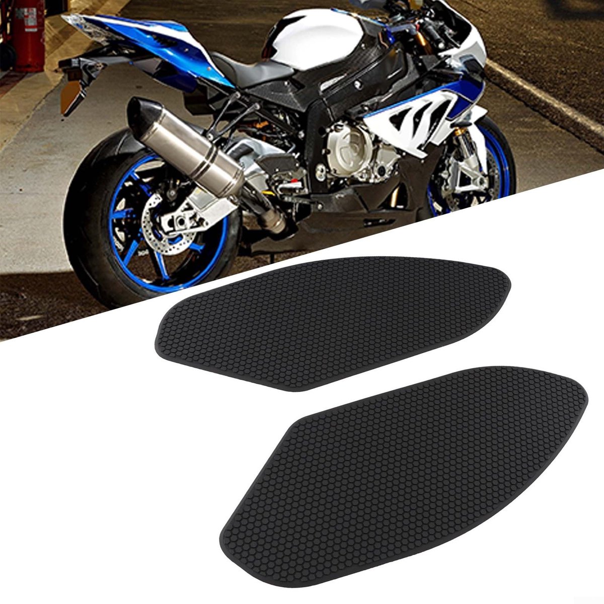 Dailygoods- Tank Pad Antislip - Voor S1000RR 2009-2018 - Voor S1000R 2014-2021 - Silicagel - Eenvoudig te installeren - Vermindert vermoeidheid - Tankpad