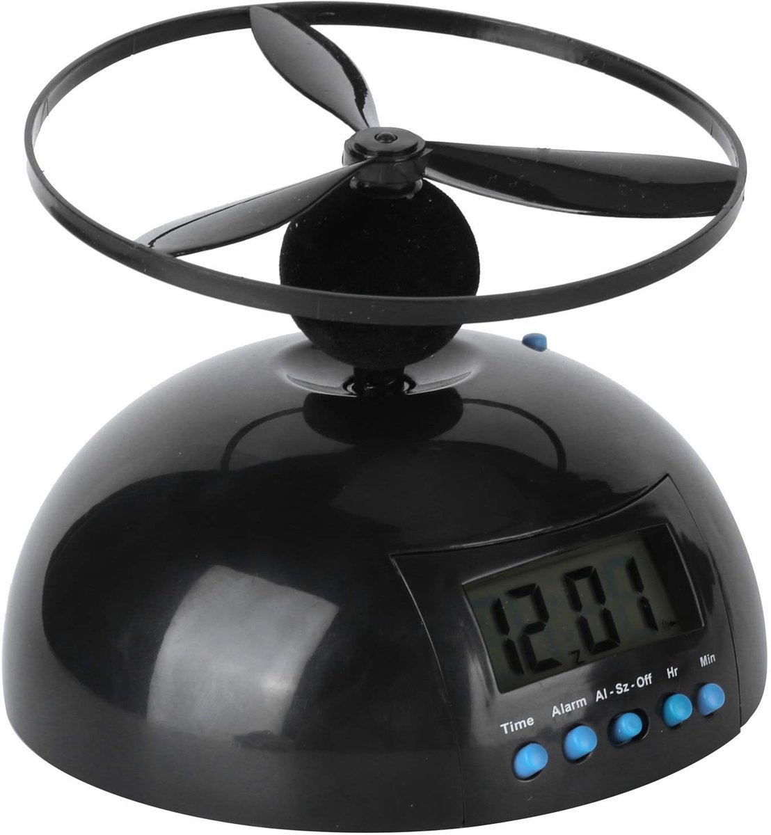 Dailygoods- Digitale Wekker Vliegende Propeller - Mini Wekker - Draagbare Klok - Decoratie Slaapkamer - 1x Wekker - Hoogwaardige Kwaliteit
