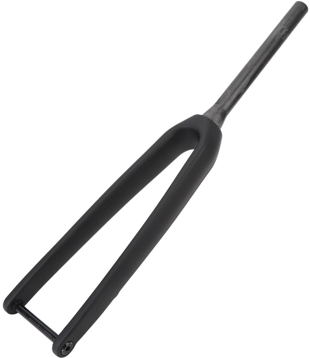 Dailygoods- Racevork Lichtgewicht Ontwerp - Koolstofvezel - Trillingsabsorptie - 100x12 Mm Steekas - 1-1/8 Inch Diameter - 45 Mm Offset - Fietsvoorvork