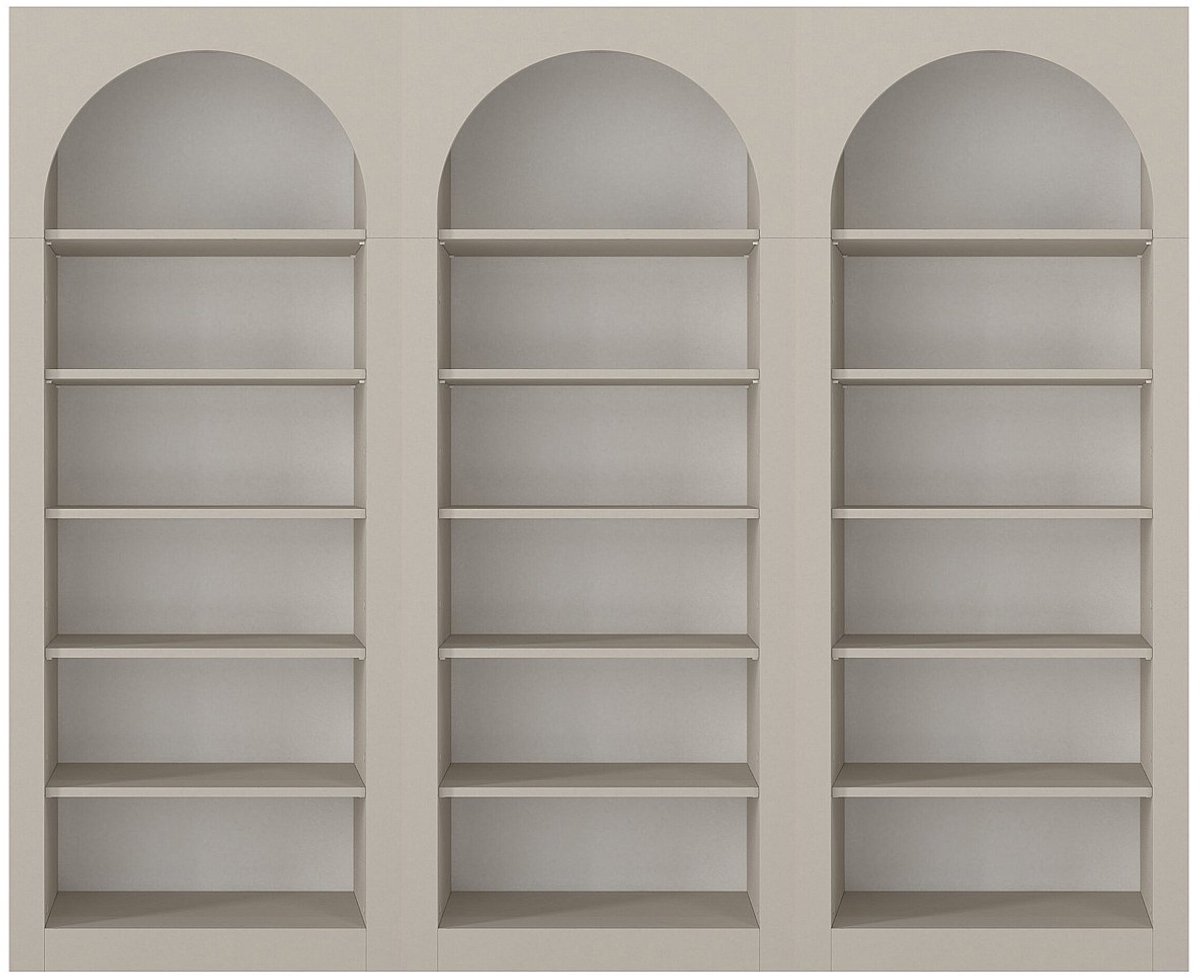 Vente-unique Set van 3 boekenkasten met 6 vakken - Beige - CYMORA