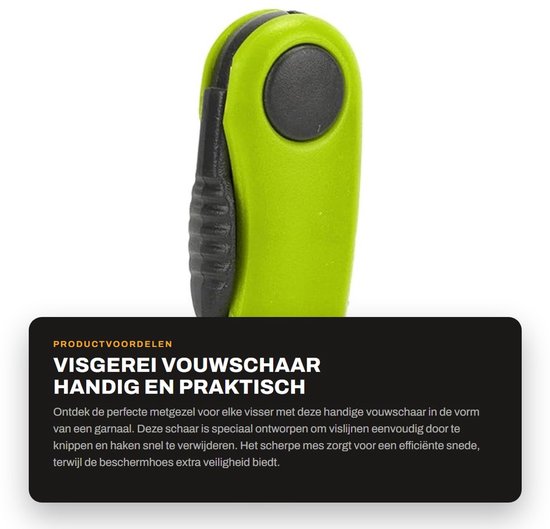 Dailygoody - Visgerei - Vouwschaar - Handig en praktisch - Geel - Vislijnknipper - Ideaal voor vissers - Compact en lichtgewicht van Merkloos — afbeelding 4
