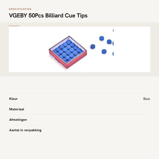 Dailygoods- Biljartkeu Tips 50 Stuks - Vervangtips - Duurzaam Materiaal - Eenvoudig in Gebruik - Snooker/Pool Accessoire - Goede Prestatie - Biljart Tips van Dailygoods — afbeelding 3