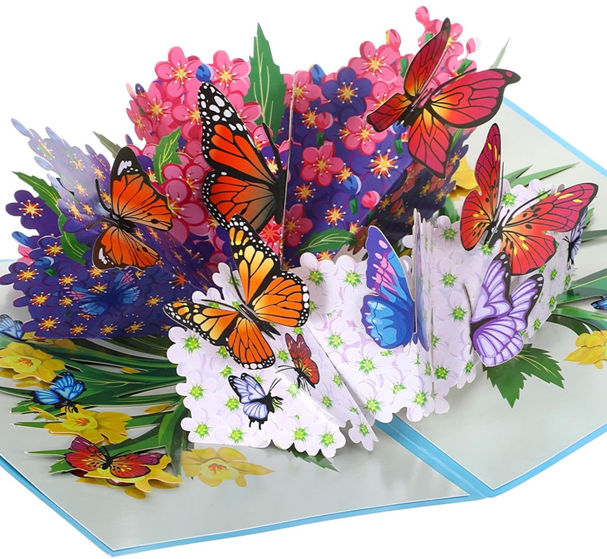 Dailygoods- Pop-up Kaart Verjaardag - 3D Vlinder - Wenskaart Bedankje - Meerkleurig - Hoogwaardig Papier - Inclusief Envelop