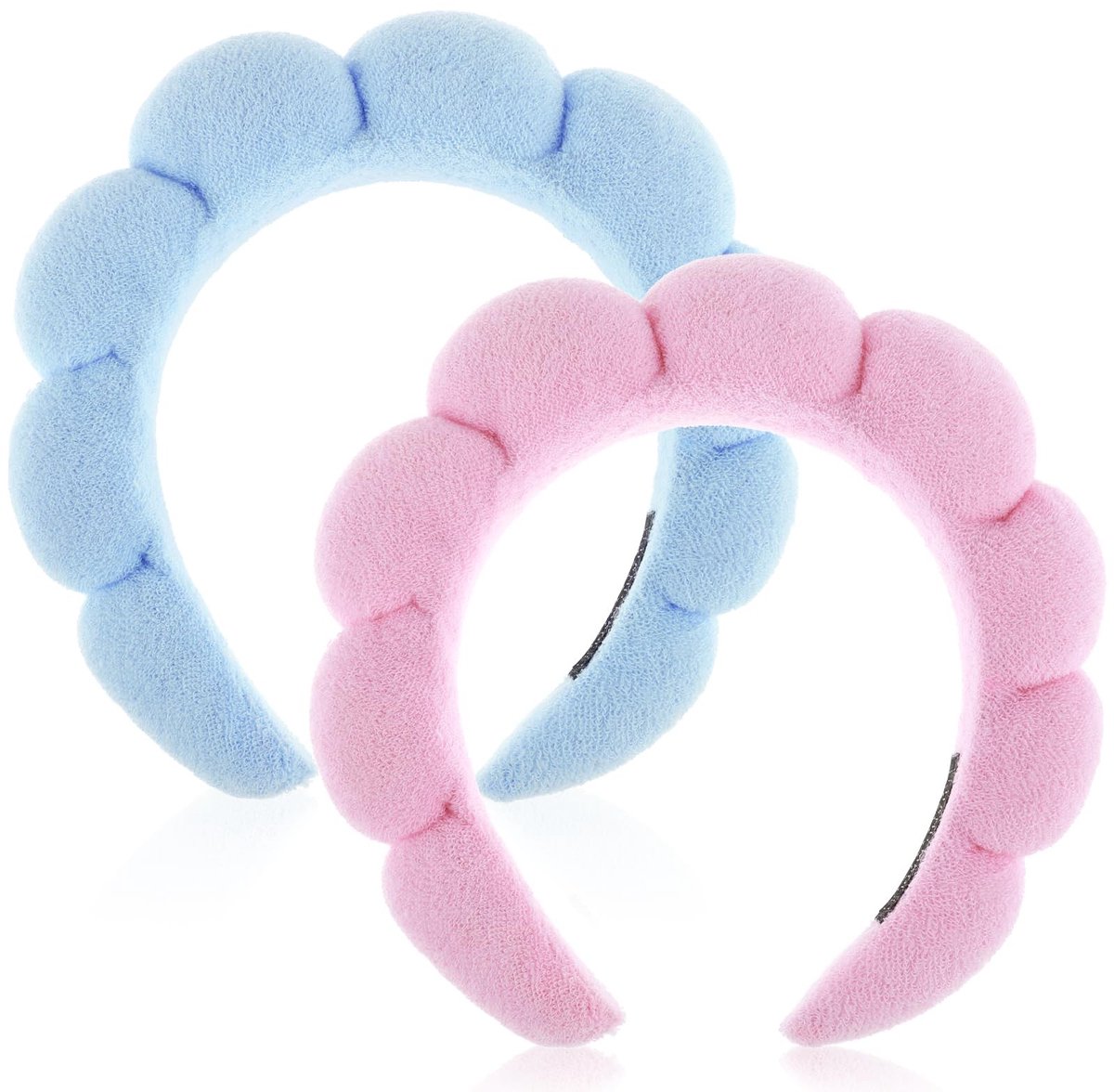 Dailygoods- Hoofdband set van 2 - Spons hoofdbanden - Huidverzorging - Make-up hoofdbanden - Badstof - Pluizig haaraccessoire - Haarband