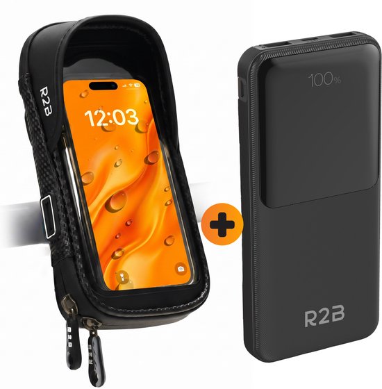 R2B Telefoonhouder Fiets + Powerbank