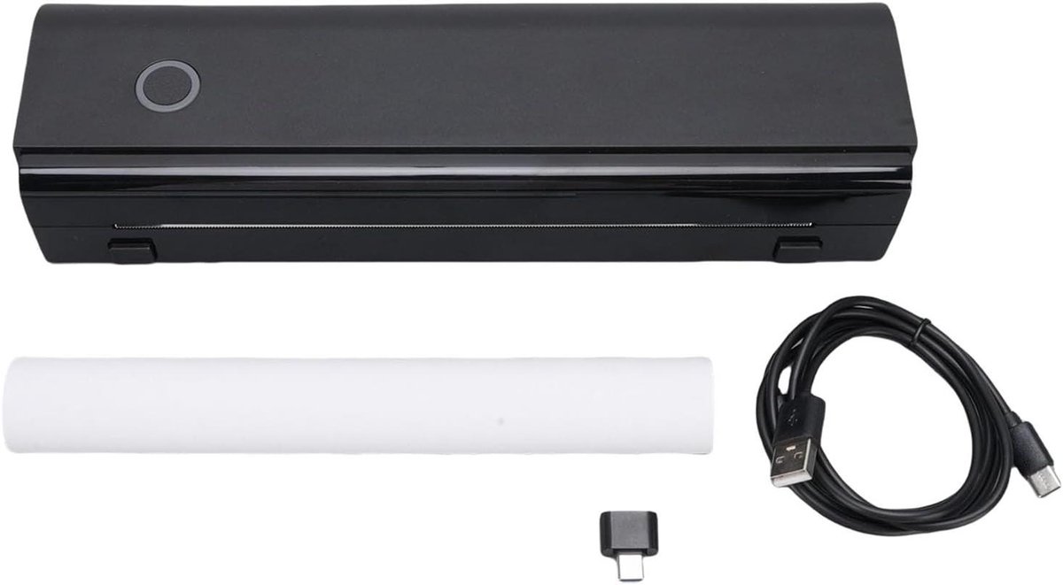 Draagbare Printer - Mobiele Printer - Snel Documenten Printen - Inktloze Thermische Technologie - 210mm Papierbreedte - Zwart
