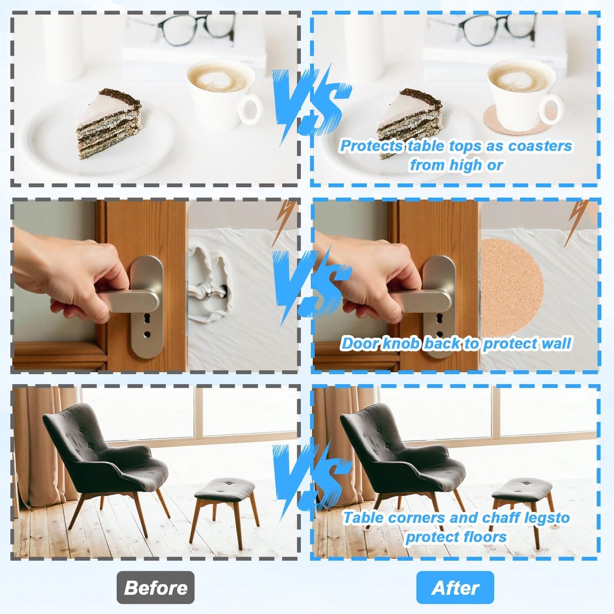Dailygoods- Onderzetters 16 stuks - Ronde Kurk - Zelfklevend - Antislip - Duurzaam - Hoogwaardig Materiaal - Kurkplaten