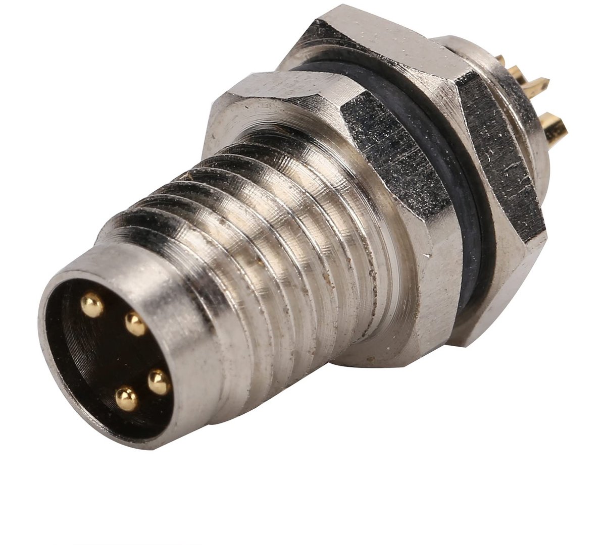 Dailygoods- Paneelconnector IP67 - M8 Stekkerconnector - Metalen Interface - Dempingsontwerp - Waterdicht - Compact en Betrouwbaar - Stekker