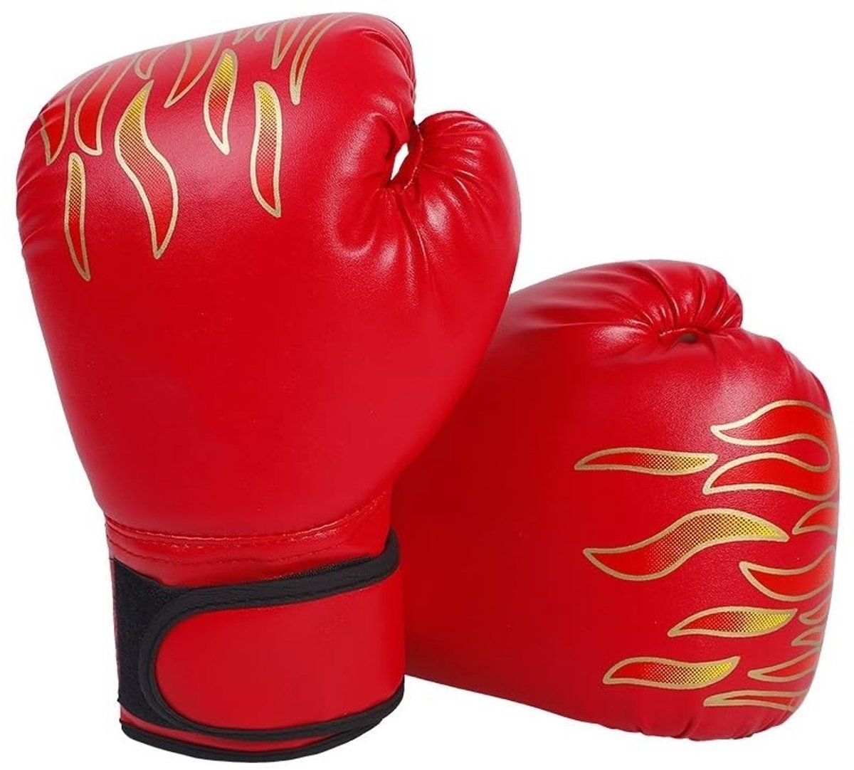 Dailygoods- Kickbokshandschoenen Kinderen - Muay Thai/Sparring - Kunstleer - Rood - Verstelbare Polsband - Aangenaam Draagcomfort - Bokshandschoenen