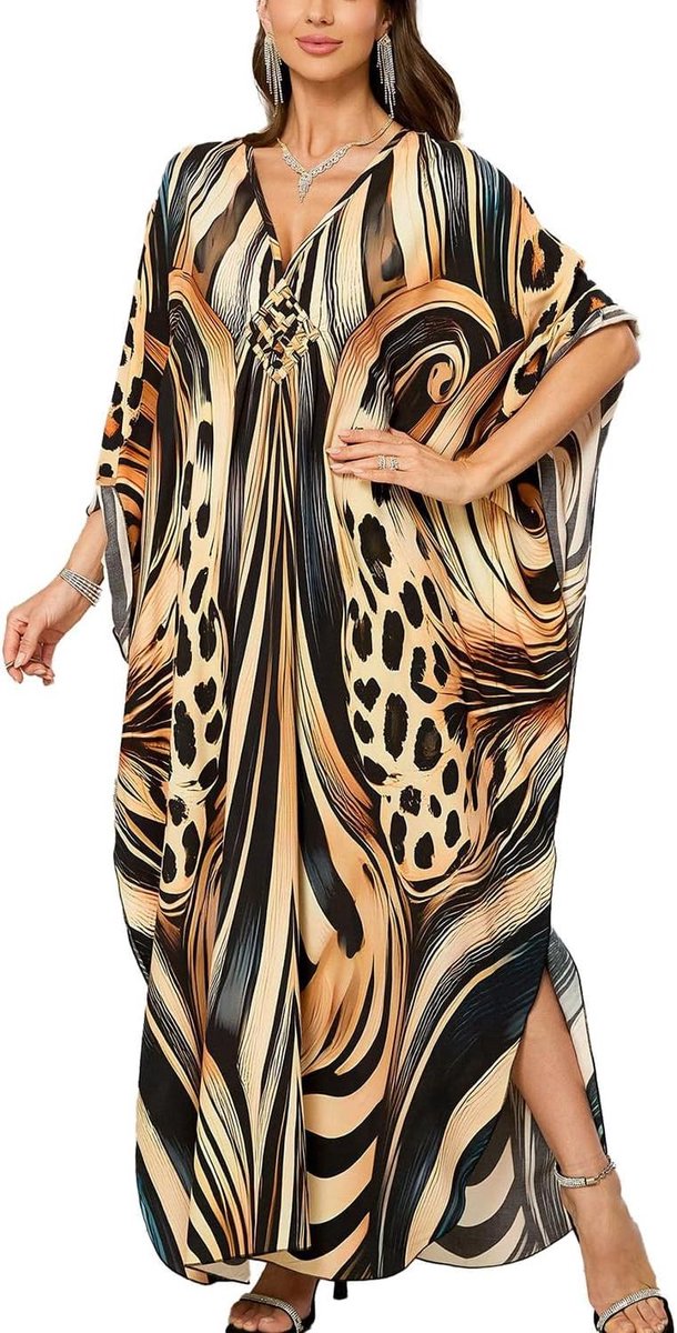 Dames Kimono Vest - Strandjurk Cover-up - Zomerse Uitjes - Lange Bohemian Stijl - One Size - Léopard Print