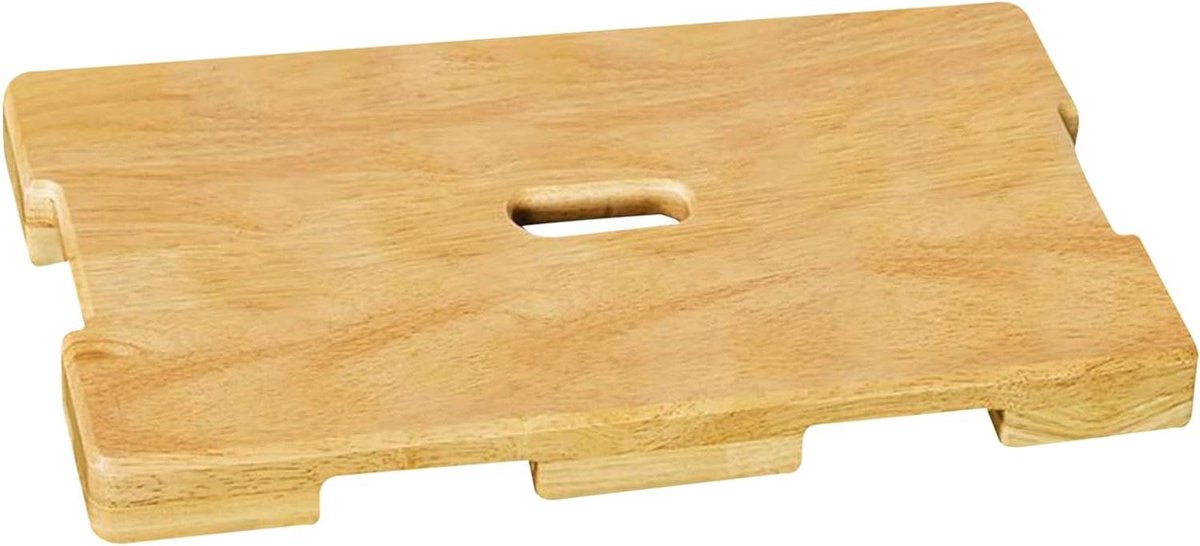 Houten Trainingsplank - Fitness Voetplaat - Kracht Training - Antislip Basis - 60 x 30 cm - Houtkleur