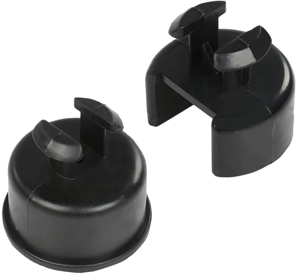 Dailygoods- Draaibussen Rubber - Achterklep - Compatibel met D*od/ge R*a/m 1500/2500/3500 - Zwart - Linksachter/Rechtsachter - Onderdeelnummer 55276076AD/55276077AC - Achterklepdraaibussen