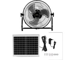 Draagbare ventilator op zonne-energie - PCE Instruments PCE-SV 10 - Zonneventilator - 12 Snelheden - Accu 8800 mAh