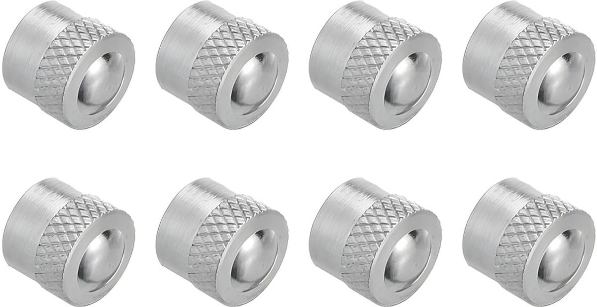 Dailygoods- Ventieldoppen 8 Stuks - Zuiver Koper/Nikkel - Luchtdichte Sluiting - Universeel Compatibel - Eenvoudige Installatie - Duurzaam Materiaal - Ventieldop
