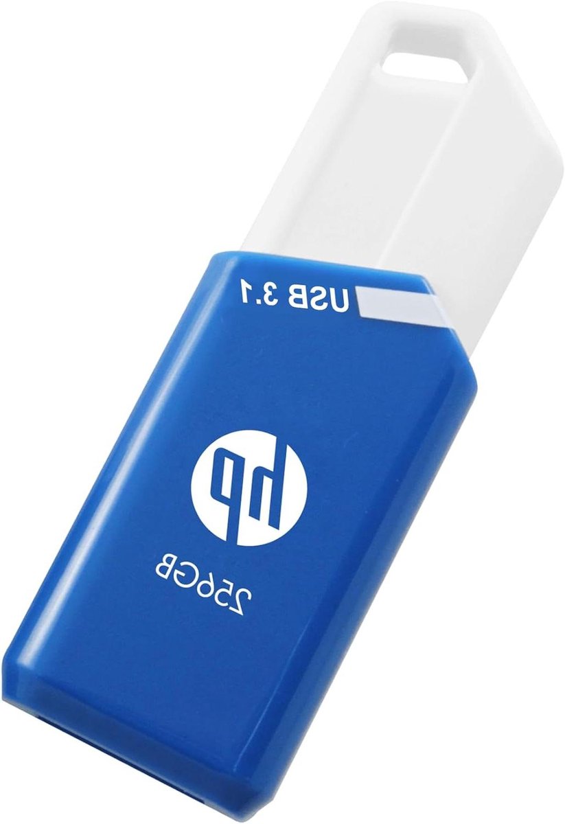 USB Stick - Geheugenstick Opslag - Bestanden Overzetten - Capless Schuifmechanisme - 256GB - Blauw