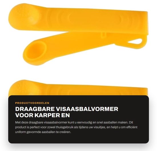 Visaasmal 2 Stuks - Draagbare Aasballenmaker - Voor Boilie-Aas - Voor Karper/Meerval - Eenvoudig Ontwerp - Afmetingen 9x3 cm — afbeelding 4