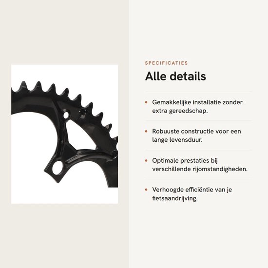 Dailygoody - Wieltandwiel - Fietskettingwiel - Eenvoudig te installeren - 52 Tanden - Stalen remschijfmontage - Geschikt voor TSDZ-2 TSDZ-2B - Model F... van Merkloos	 — afbeelding 2