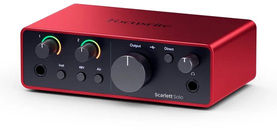 Focusrite Scarlett 4e génération Solo - Interface audio USB, 1 entrée micro / 2 sorties ligne