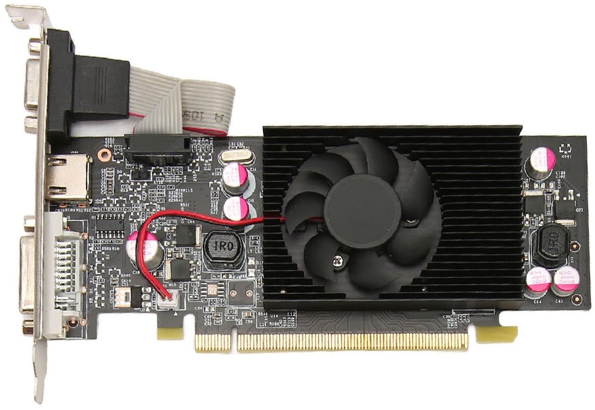 Dailygoods- Grafische Kaart 1GB DDR2 - 64bit - PCI Express 2.0 - HDMI/DVI/VGA - Gaming - Stabiele Prestaties - Videokaart