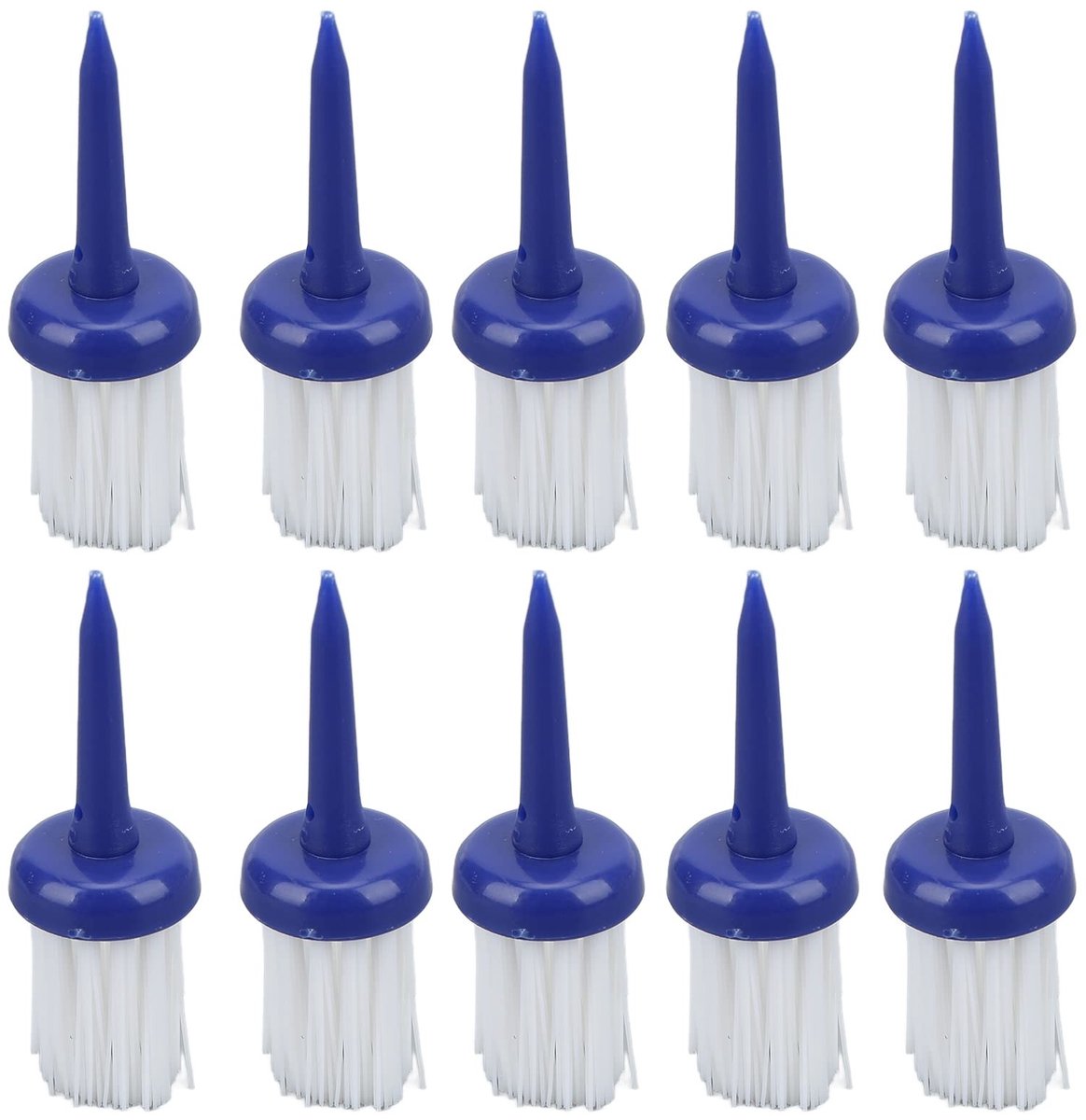 Dailygoods- Golf Tees 10 Stuks - Borsteltype - Duurzaam Kunststof - Lage Weerstand - Consistente Hoogte - Ideaal Voor Golftraining - Golfballen