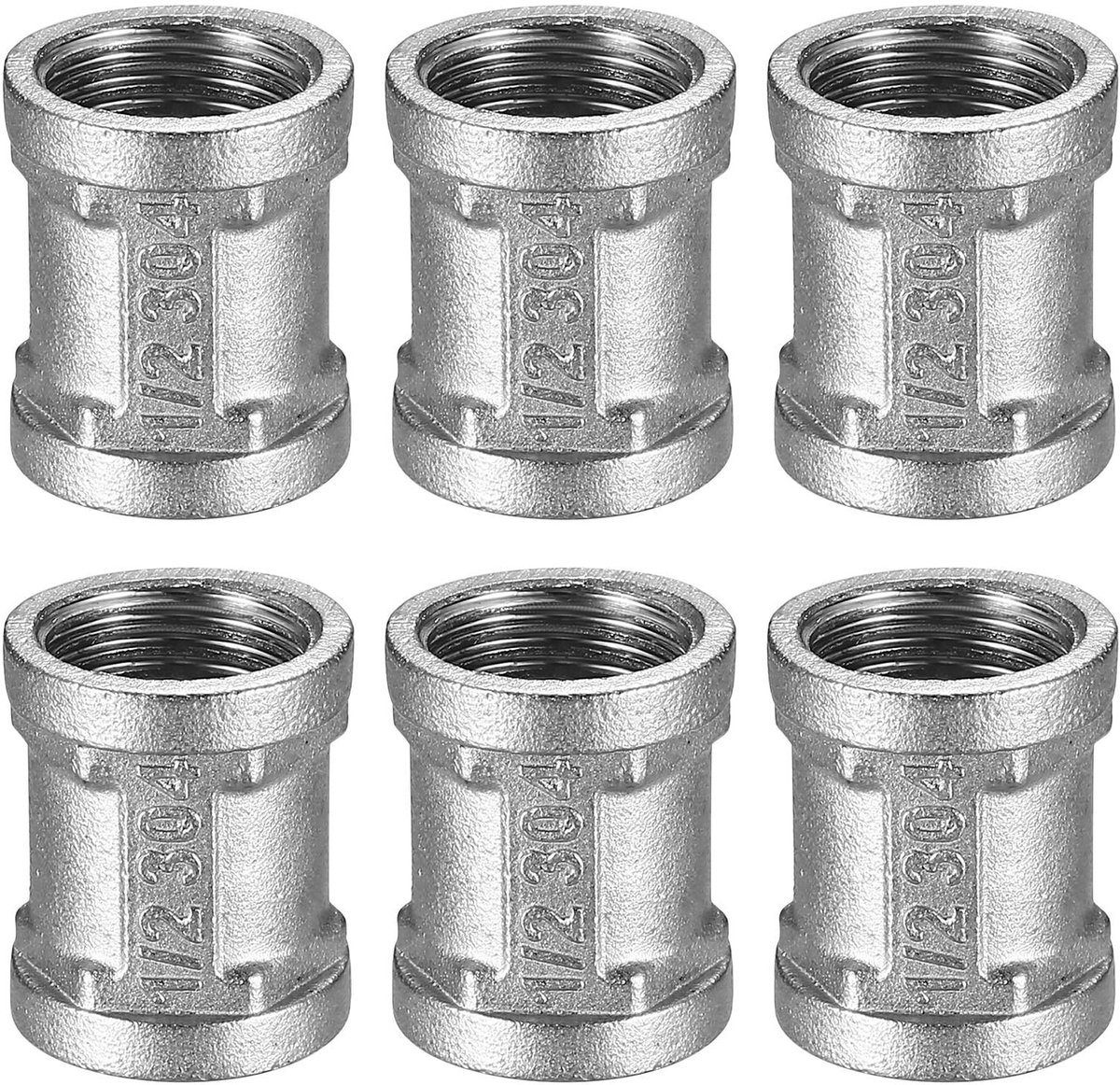 Dailygoods- Connector Roestvrij Staal - 1/2 Inch Binnendraad - Koppeling - Duurzaam - Corrosiebestendig - Eenvoudig te installeren - Fitting