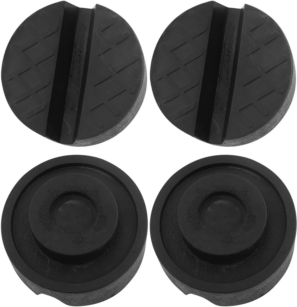 Dailygoods- Rubberen Pads - 4 Stuks - Antislip - Schokabsorberend - Drukbestendig - Geschikt voor Autokrik en Hefbruggen - Zwart - Krikpads