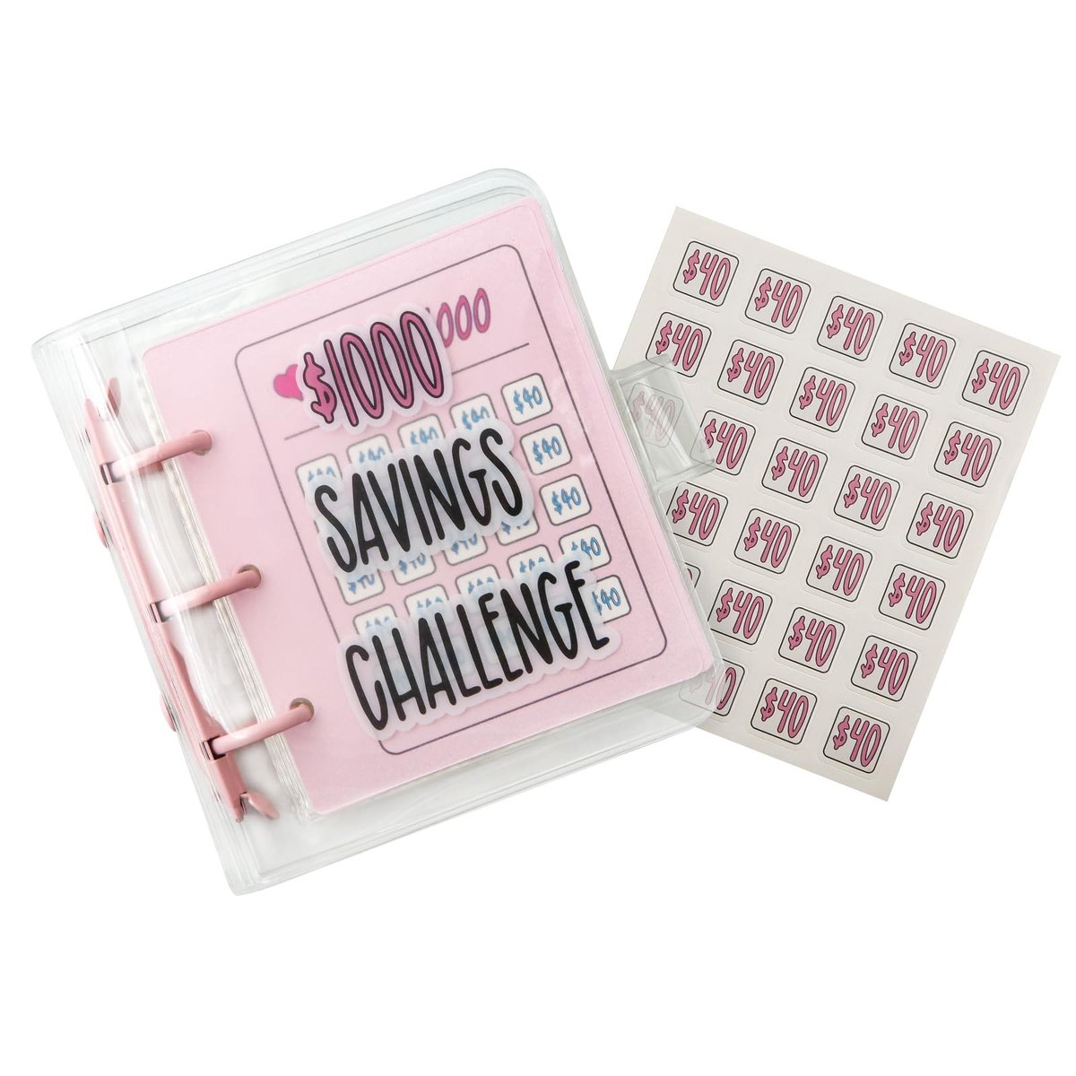 Dailygoods- Besparingsbinder Mini - Budget Boek - Geldbesparende Portemonnee - 25 Cash Enveloppen - Stickers - Spaaruitdaging Tracker - Budgetboek