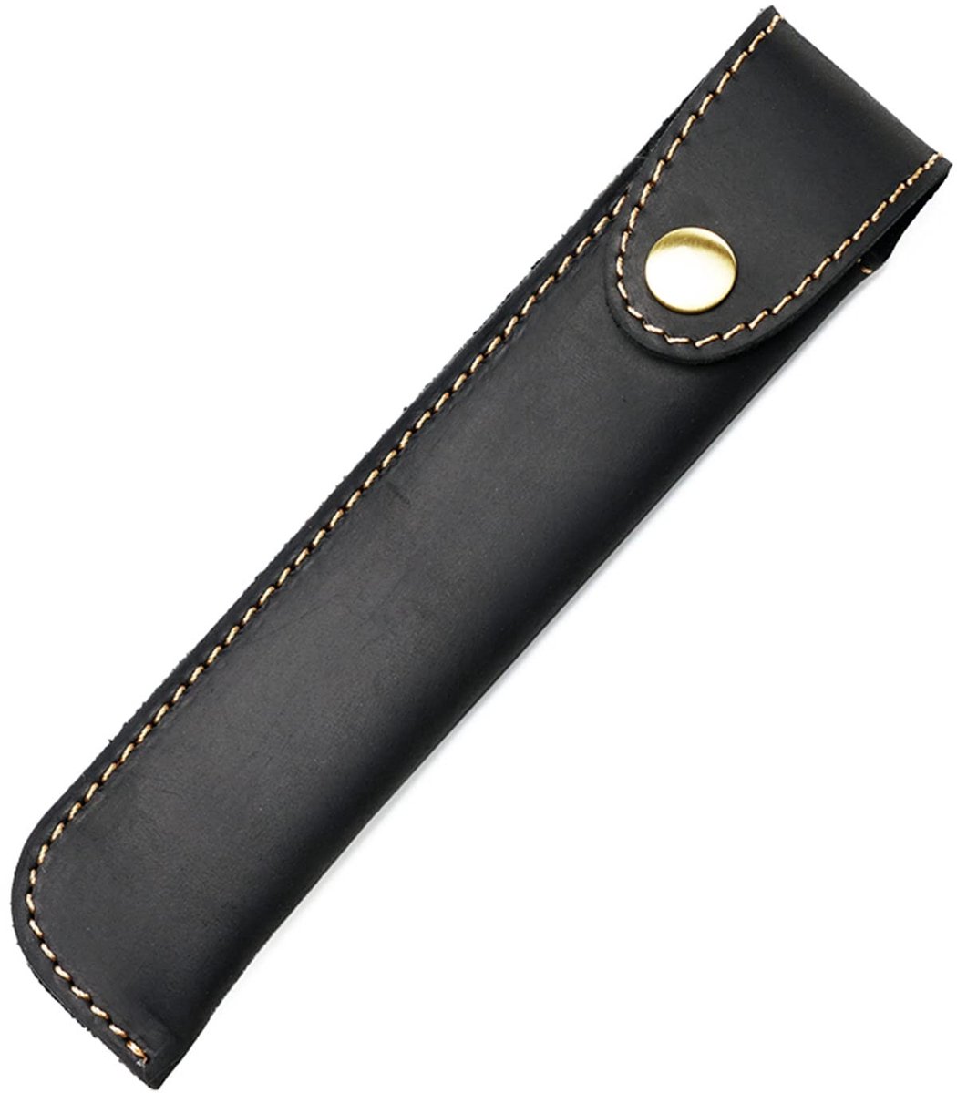 Dailygoods- Balpenetui - Leren Etui - Crazy Horse Leer - Metalen Sluiting - Voor Vulpen/Pennen - Duurzaam/Retro Design - Pennenetui