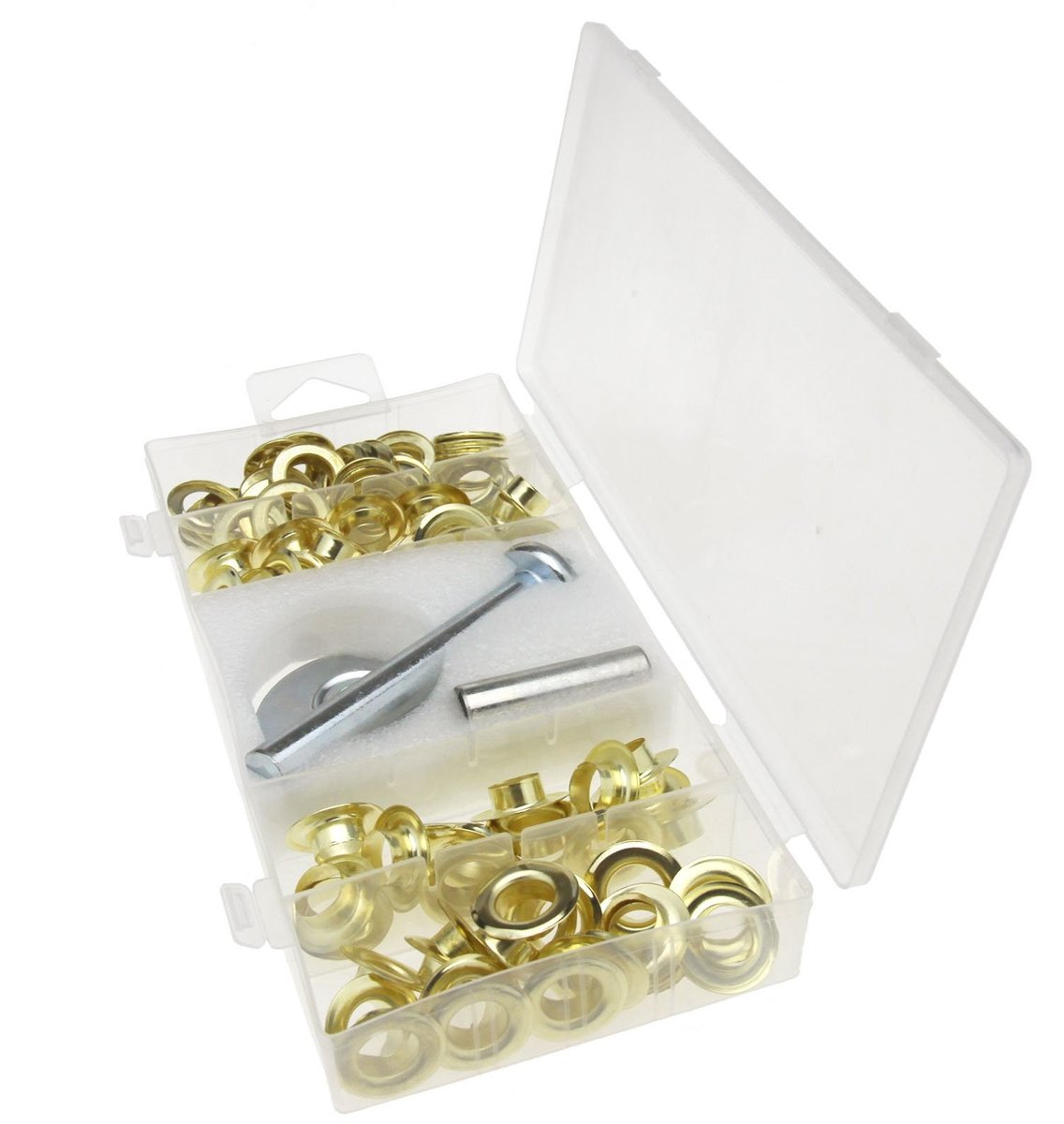 Dailygoods- Reparatiekit 103 Stuks - Grommets - Gereedschap - Oogjes - Tarp Reparatie Kit - Eenvoudig Vervangen - Reparatieset
