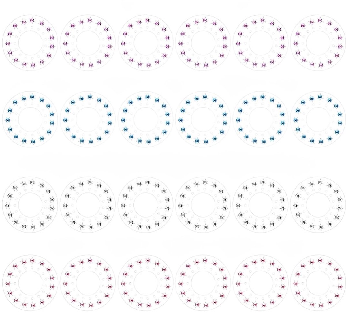Dailygoods- Haarsteentjes 360 Stuks - Haaraccessoires - Modedecoratie - Styling-speelgoed - Milieuvriendelijk - Eenvoudig te gebruiken - Decoratiestickers