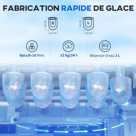 Innovastore IJsblokjesmachine - Waterdispenser - IJsblokjesmaker - Draagbare IJsmachine - Koudwatermachine - IJsblokjes - Zwart — afbeelding 2
