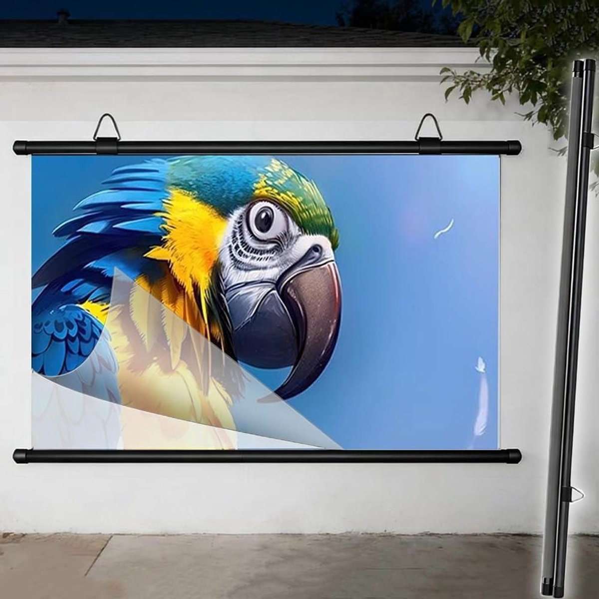 Projectorscherm Oprolbaar - Filmscherm Beamer - Thuisbioscoop Creëren - Anti-licht Materiaal - 60 inch 4:3 - Grijs