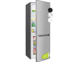 Bomann KG 7359 – Koel- vriescombinatie – 173 Liter – 143 cm hoog – Inox Look - Energiezuinig klasse C