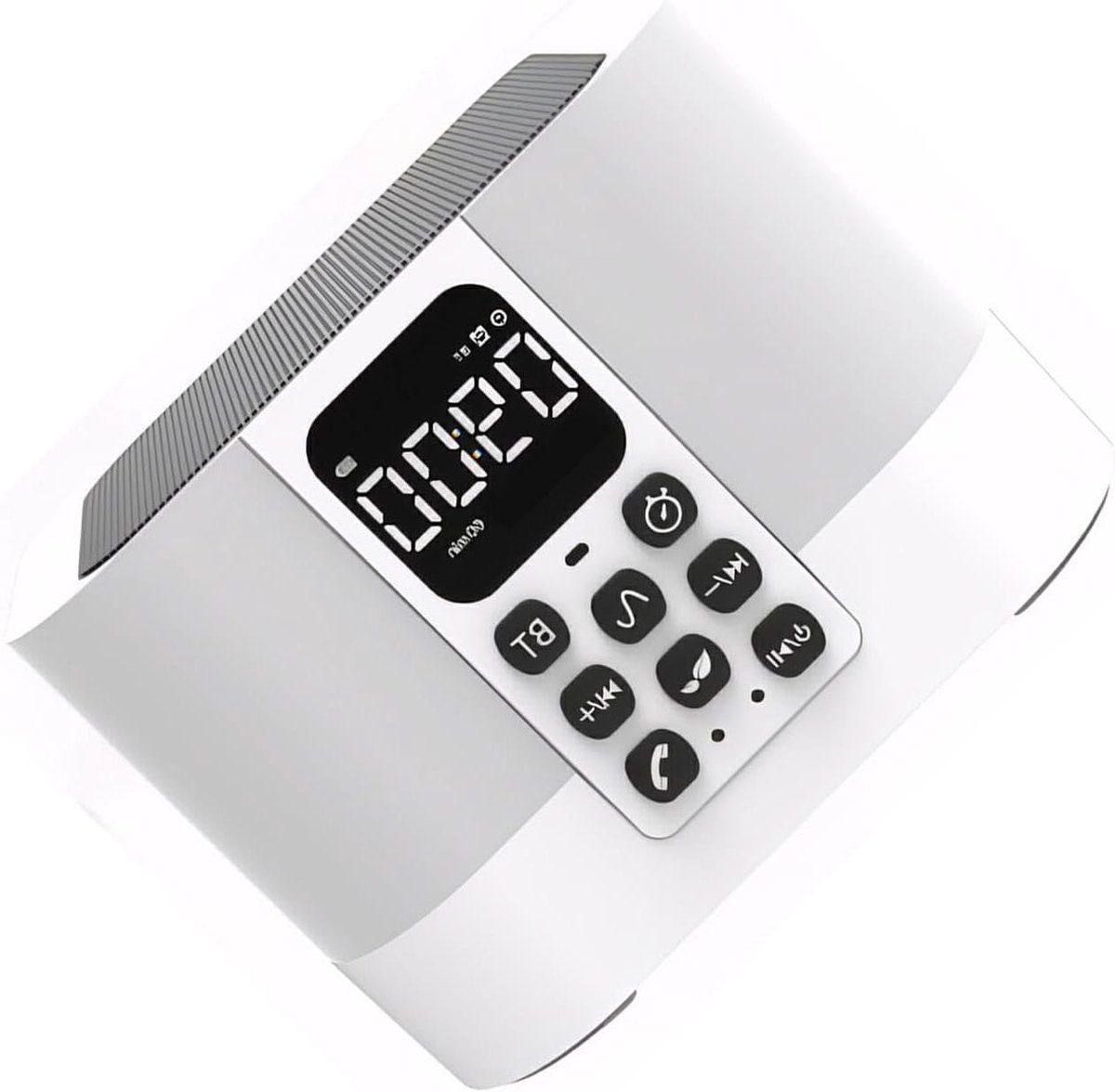 Geluidsmachine met Bluetooth - Wekker Nachtlampje - Beter Slapen - 30 Kalmerende Geluiden - 10.5 x 7.3 cm - Wit