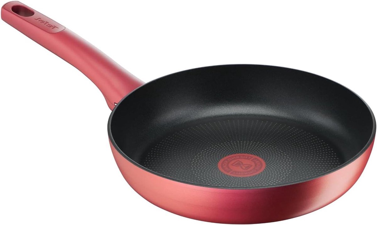 Koekenpan - Koekenpan met anti-aanbaklaag - Koken en Bakken - Thermo-Signal Indicator - 24 cm - Rood
