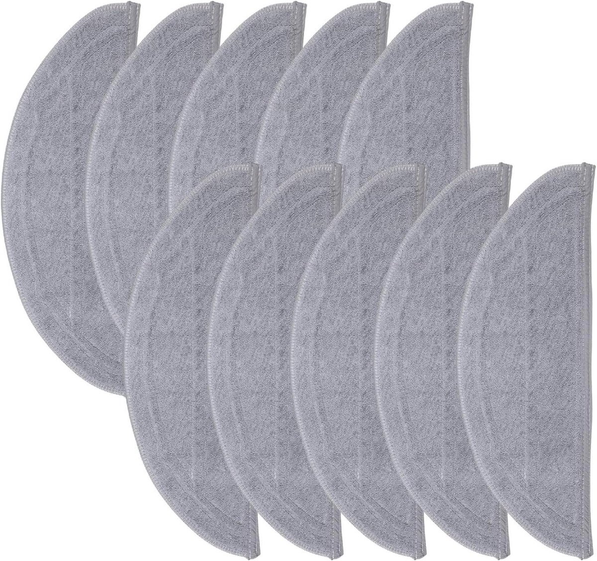 Dweil Pads - Doeken Vervanging - Vloeren Schoonmaken - Microvezel Materiaal - 10 Stuks - Grijs
