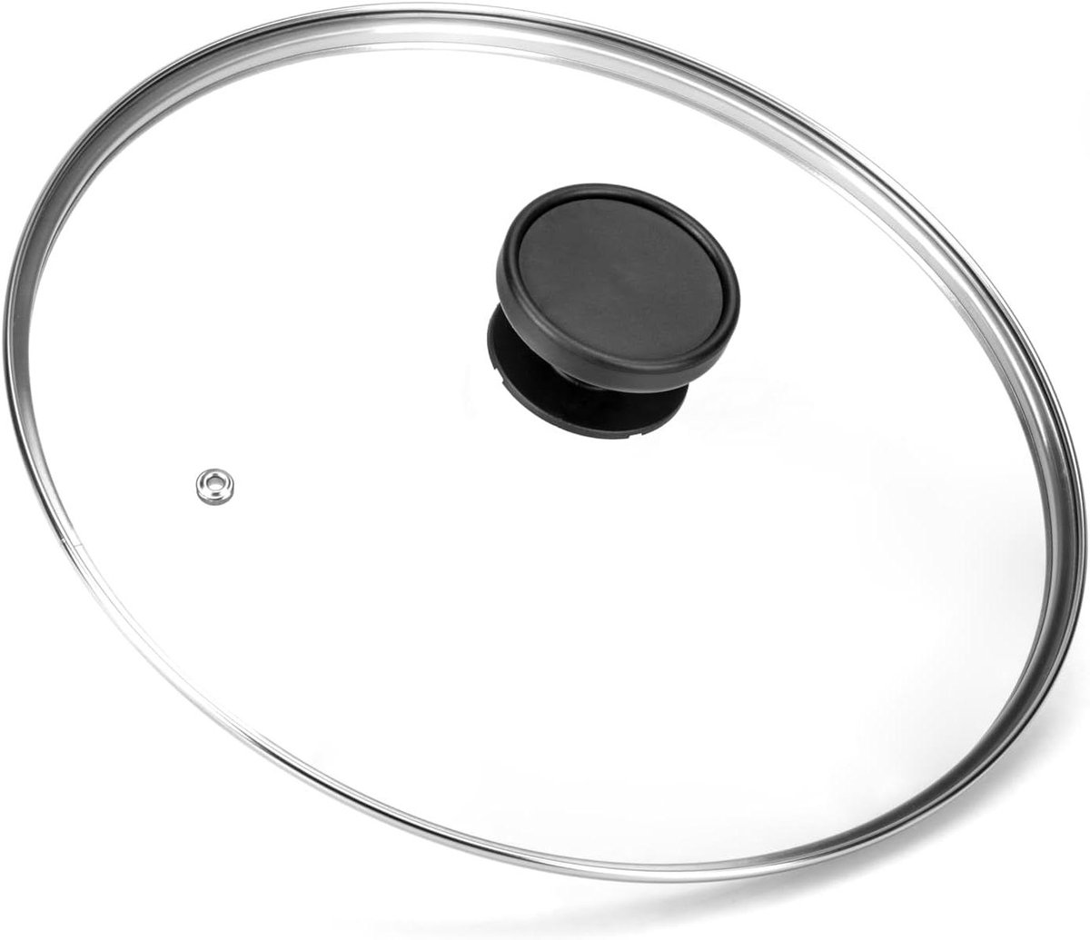 Glazen Pan Deksel - Glazen Deksel - Koken - Met Stoomventiel - 22 cm - Transparant