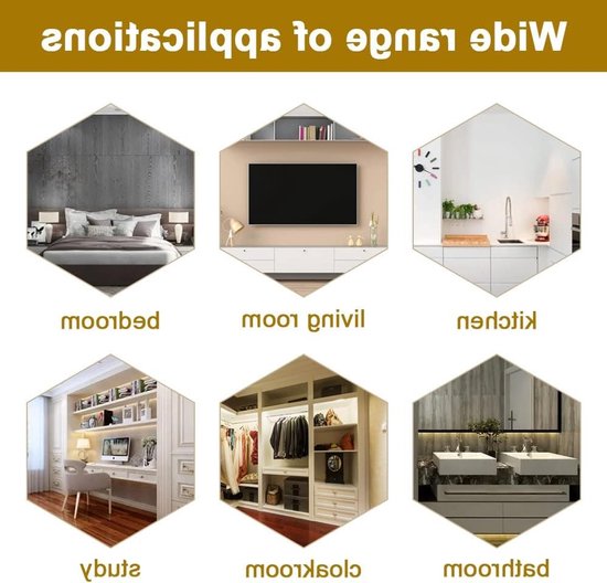 Collage van toepassingen: slaapkamer, woonkamer, keuken, studeerkamer, inloopkast, badkamer.