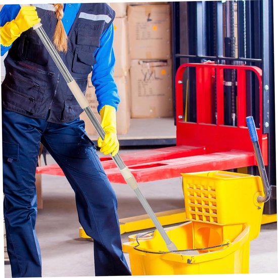 Dweilstok Met Dweil - Schoonmaaksteel - Huis Schoonmaken - Afneembaar Roterend - 104cm Verstelbaar - Multi — afbeelding 2