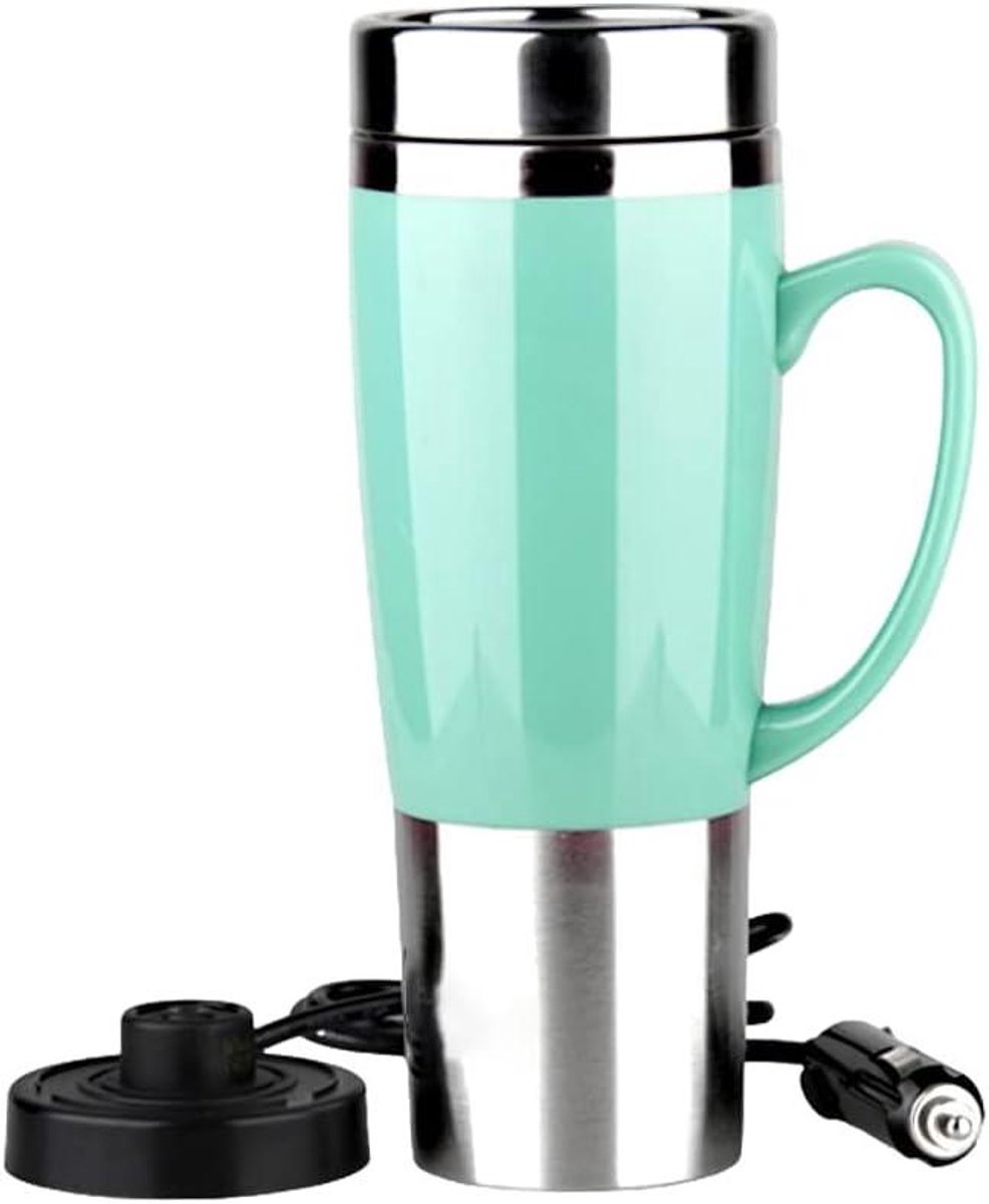 Auto Waterkoker - Reis Thermos - Warme Drankjes Maken - Snelle Verwarming - 450 ml - Wit