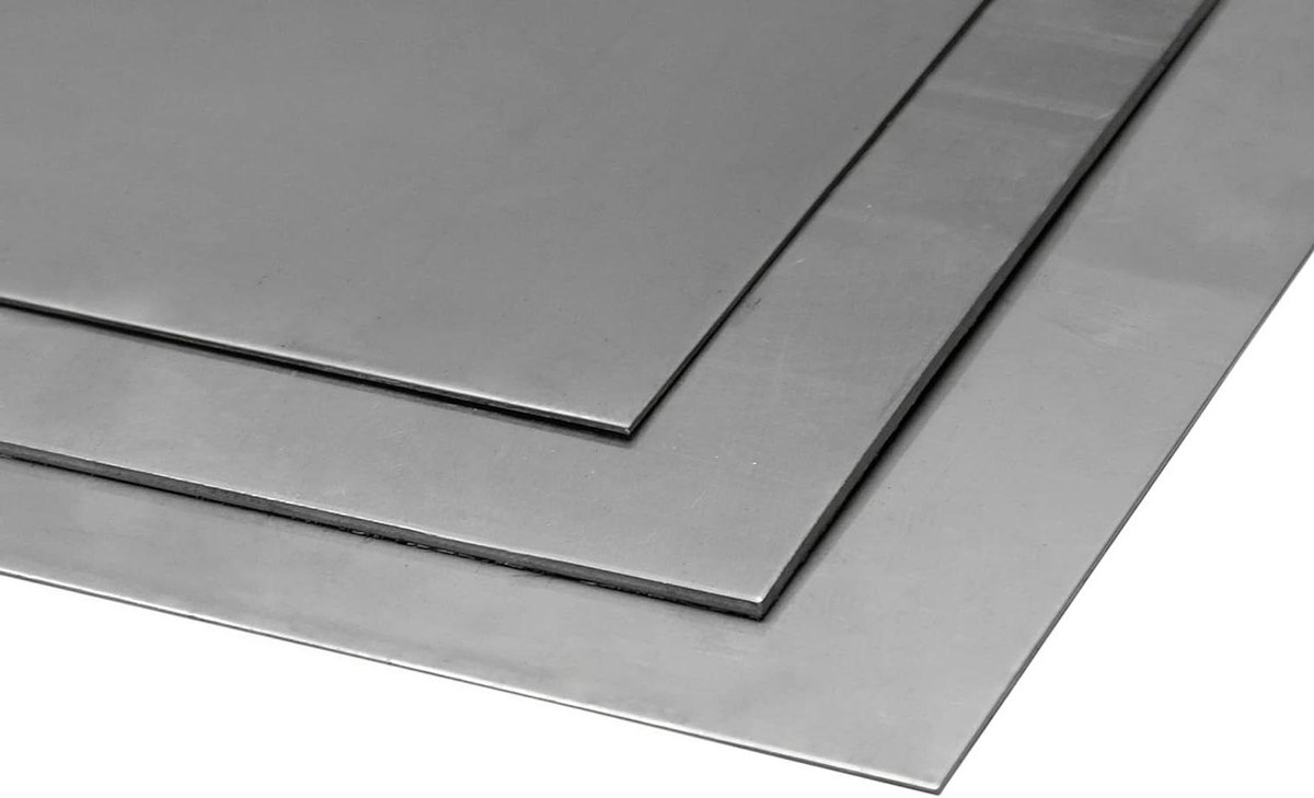 Roestvrijstalen Plaat - Metaalplaat V2A - Industriële Toepassingen - Zuur- en Corrosiebestendig - 500 x 600 mm - Zilverkleurig