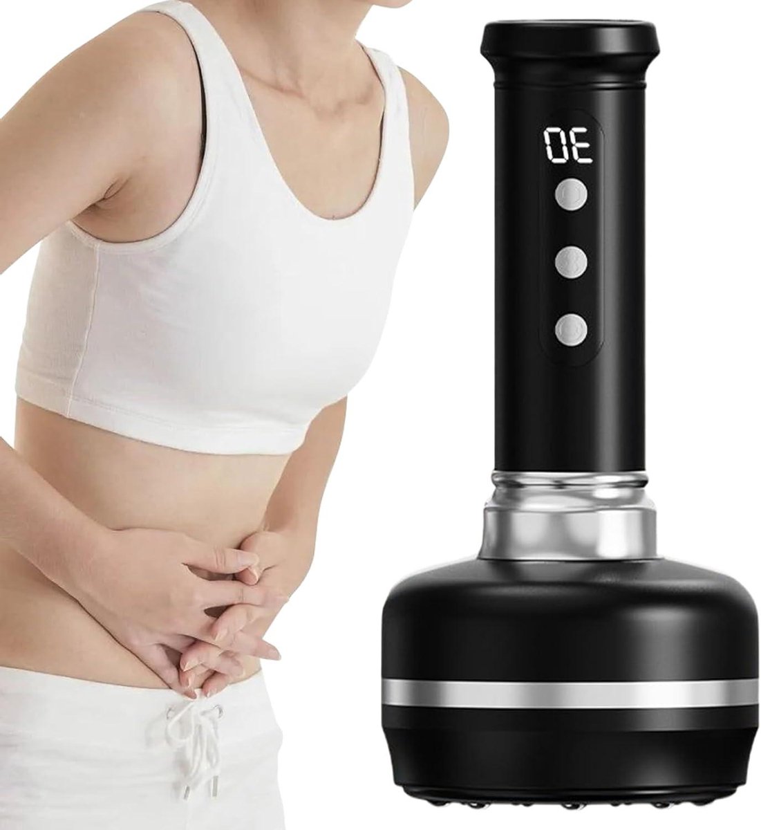 Elektrisch Cupping Apparaat - Massage Tool - Spierherstel Ontspanning - 30 Niveaus Verstelbaar - 23 x 13 x 10 cm