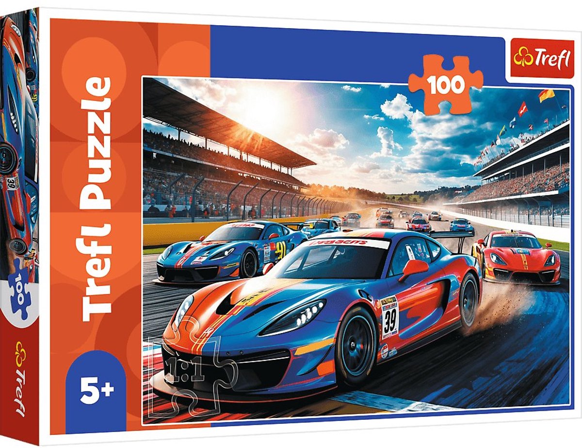 Trefl puzzel Fast racer - 60 stukjes FSC Mix 70% kinderpuzzel.